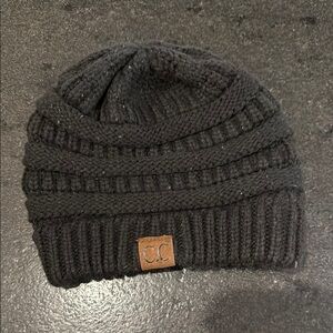 C.C Black Knit Beanie
